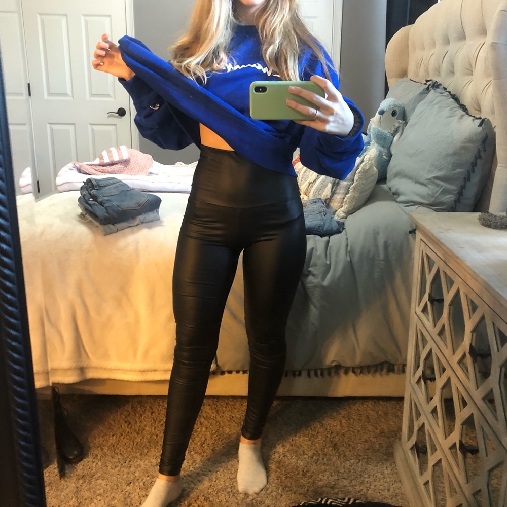 Faux leather leggings